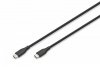 Digitus Kabel połączeniowy silikonowy USB-C - USB-C, USB 2.0 60W, 0,5m Czarny